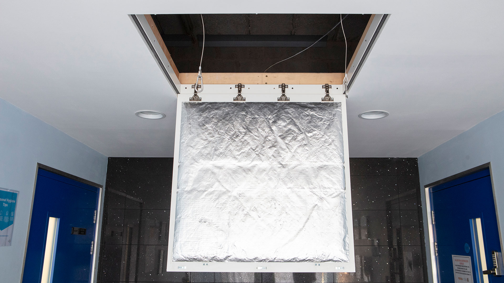 ceiling loft access hatch at profab head office